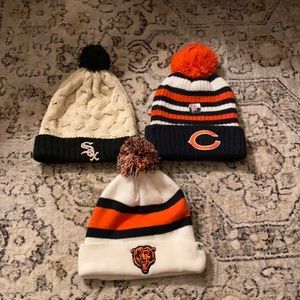 Chicago beanie collection- Bears and White Sox